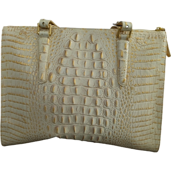 Brahmin EUC Crystal Melbourne Embossed Croc Leather Tote Shoulder Bag - Picture 6 of 14